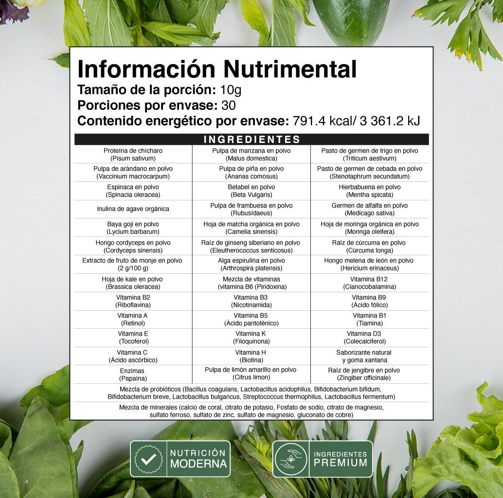 Greens | +50 ingredientes todo en uno - Numo | Nutrición Moderna