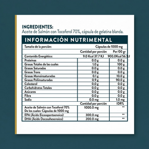 Super Omega 3 | Aceite de Salmón con Tocoferol 70%